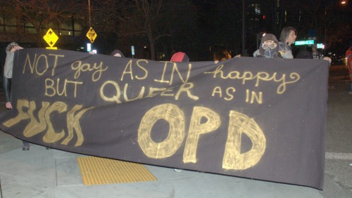 Not gay as in happy, but queer as in fuck OPD